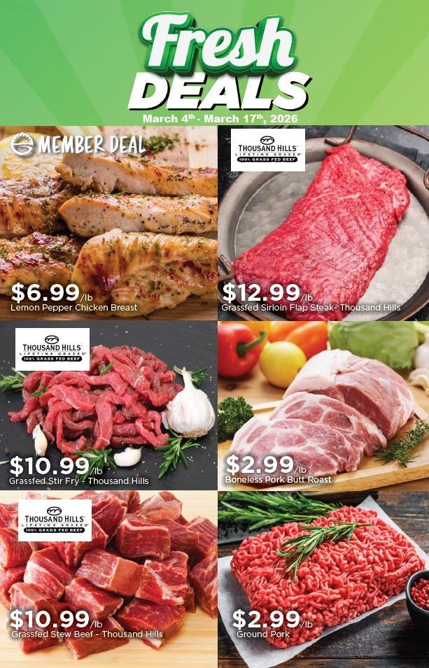 Fresh Deals Flyer Featuring Meat Products