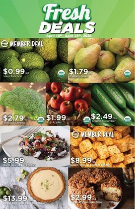 Fresh Deals Flyer Featuring Fruit, Vegetables, and Desserts