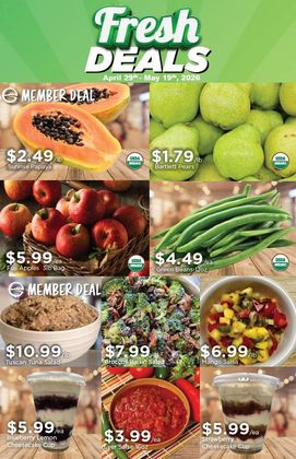 Fresh Deals Flyer Featuring Fruit, Vegetables, and Desserts