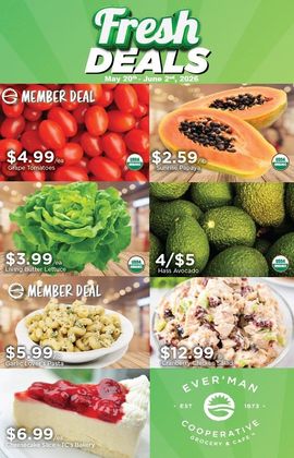 Fresh Deals Flyer Featuring Fruit, Vegetables, and Desserts