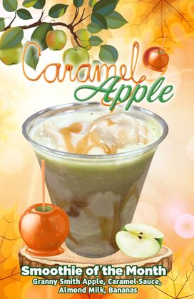 Caramel Apple Smoothie of the Month Flyer