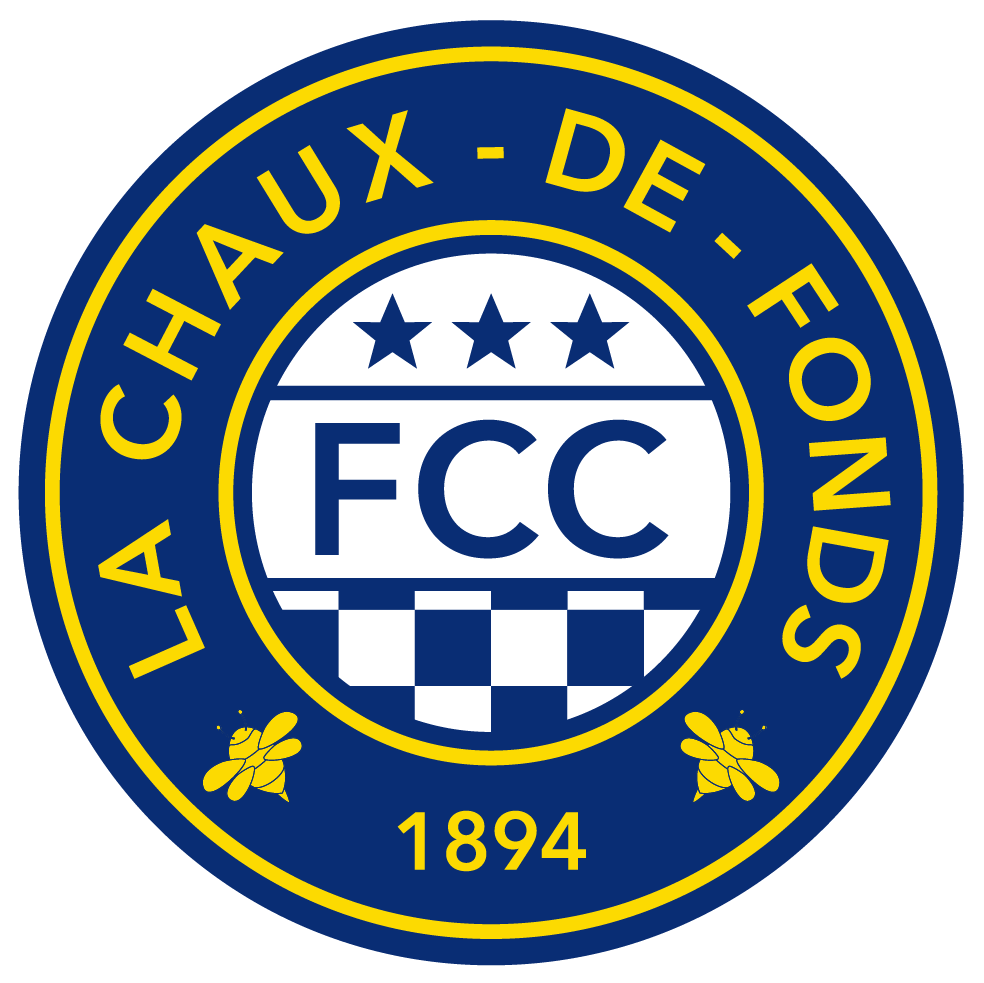 Un cercle bleu et jaune avec le mot fcc dessus