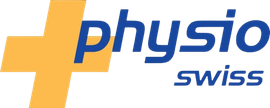 Un logo bleu et jaune pour physio swiss
