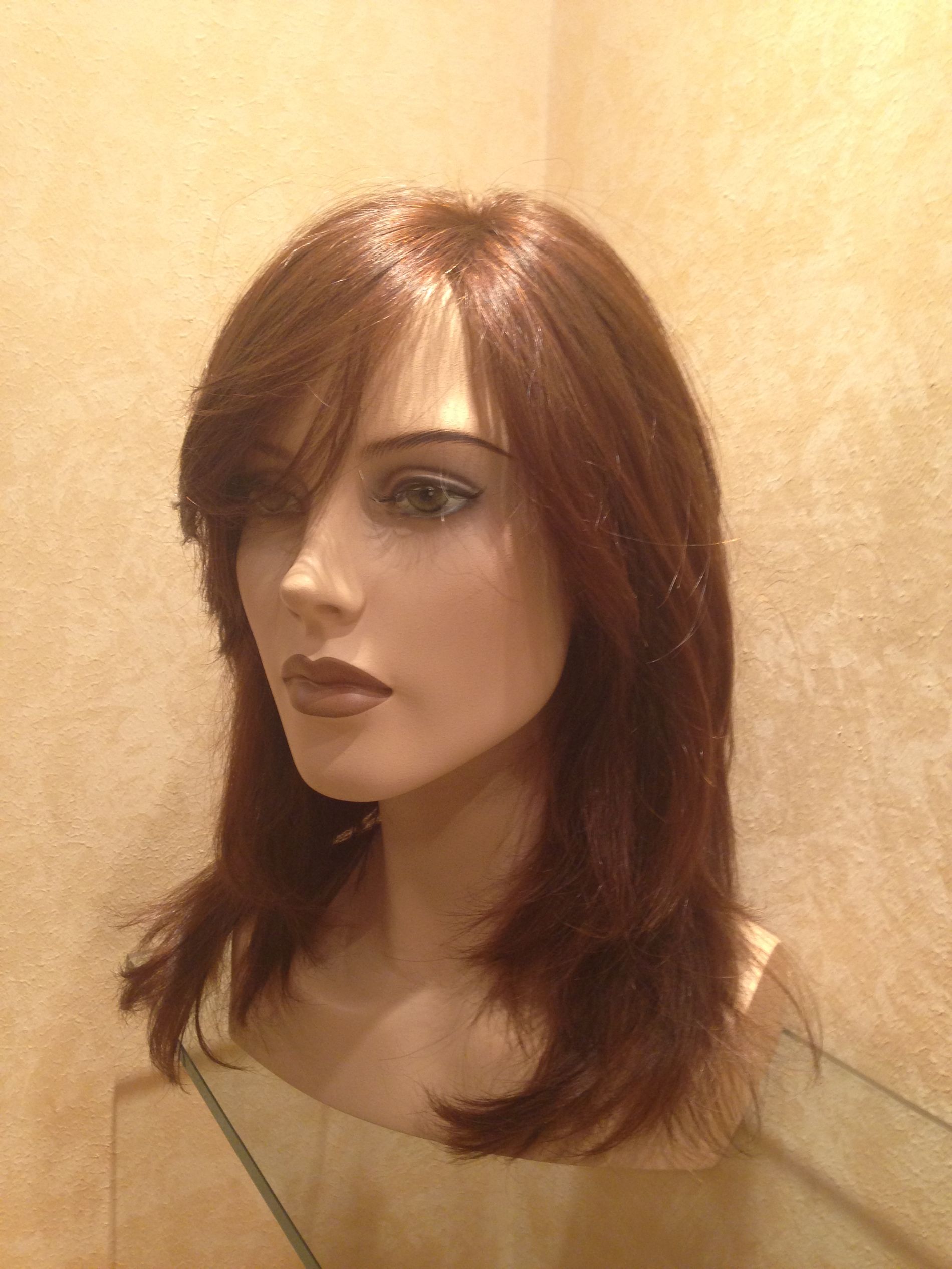 realizzazione parrucca capelli veri naturali rossi