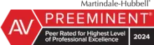 Martindale hubbell has been peer rated for highest level of professional excellence