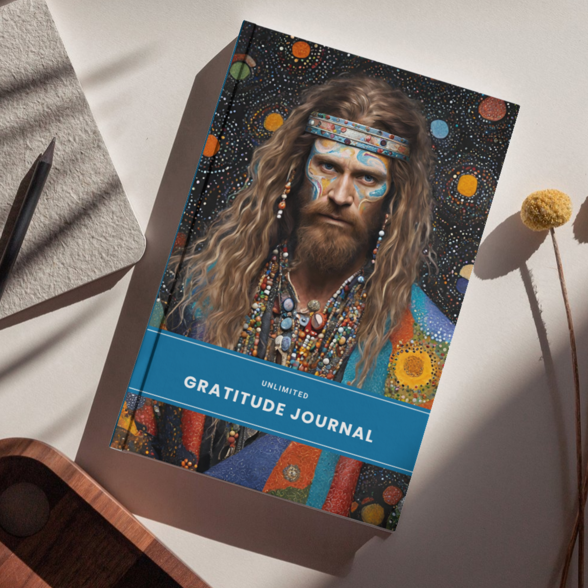 unlimited daily gratitude journal diary for men orange