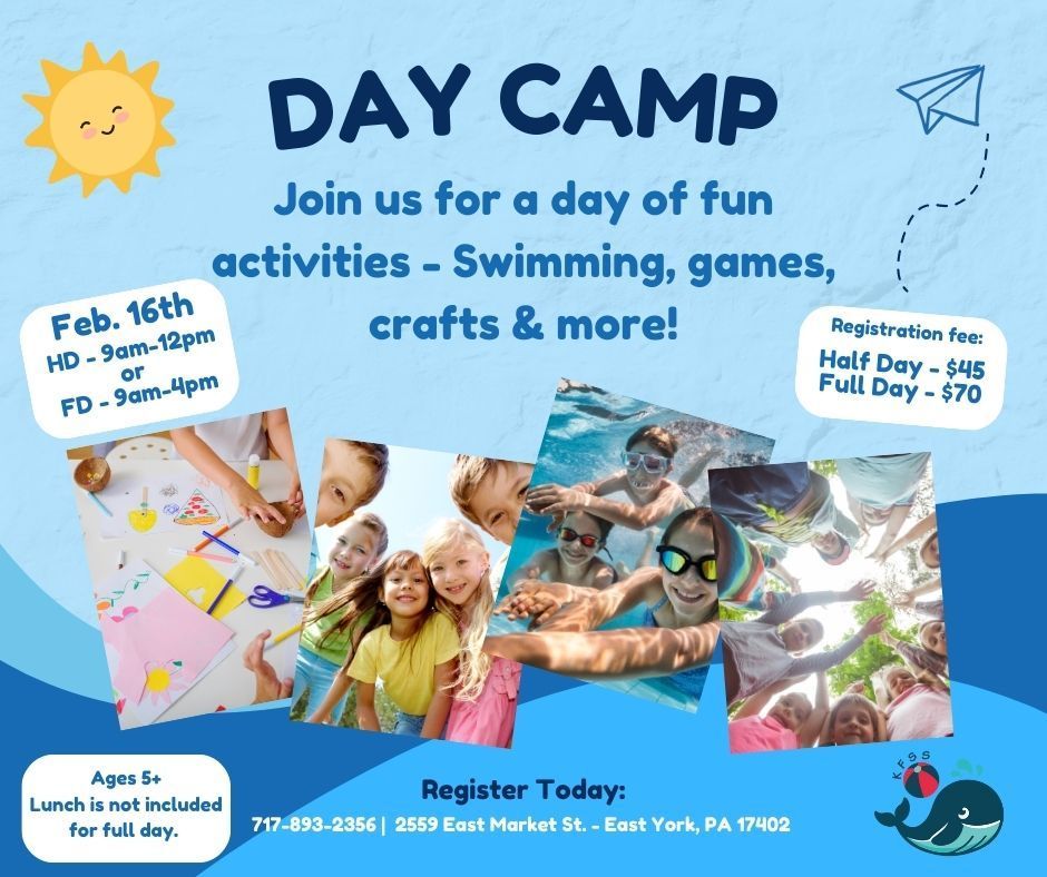 A flyer for a summer camp for kids first swim schools cherry hill