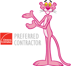 The pink panther is a preferred contractor for owens corning