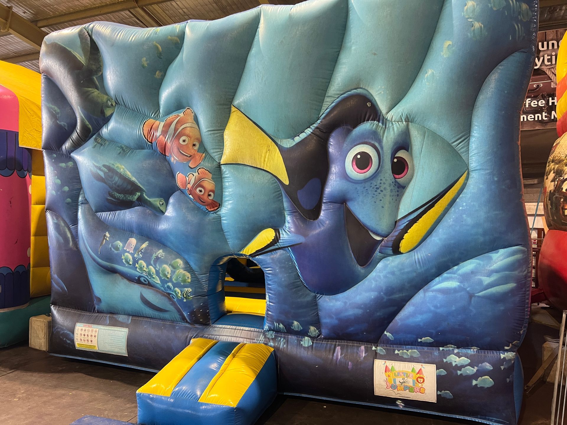 Cars-Themed Inflatable Slide With Lightning Mcqueen on the Slide — Fun Time Amusements in Gracemere, QLD