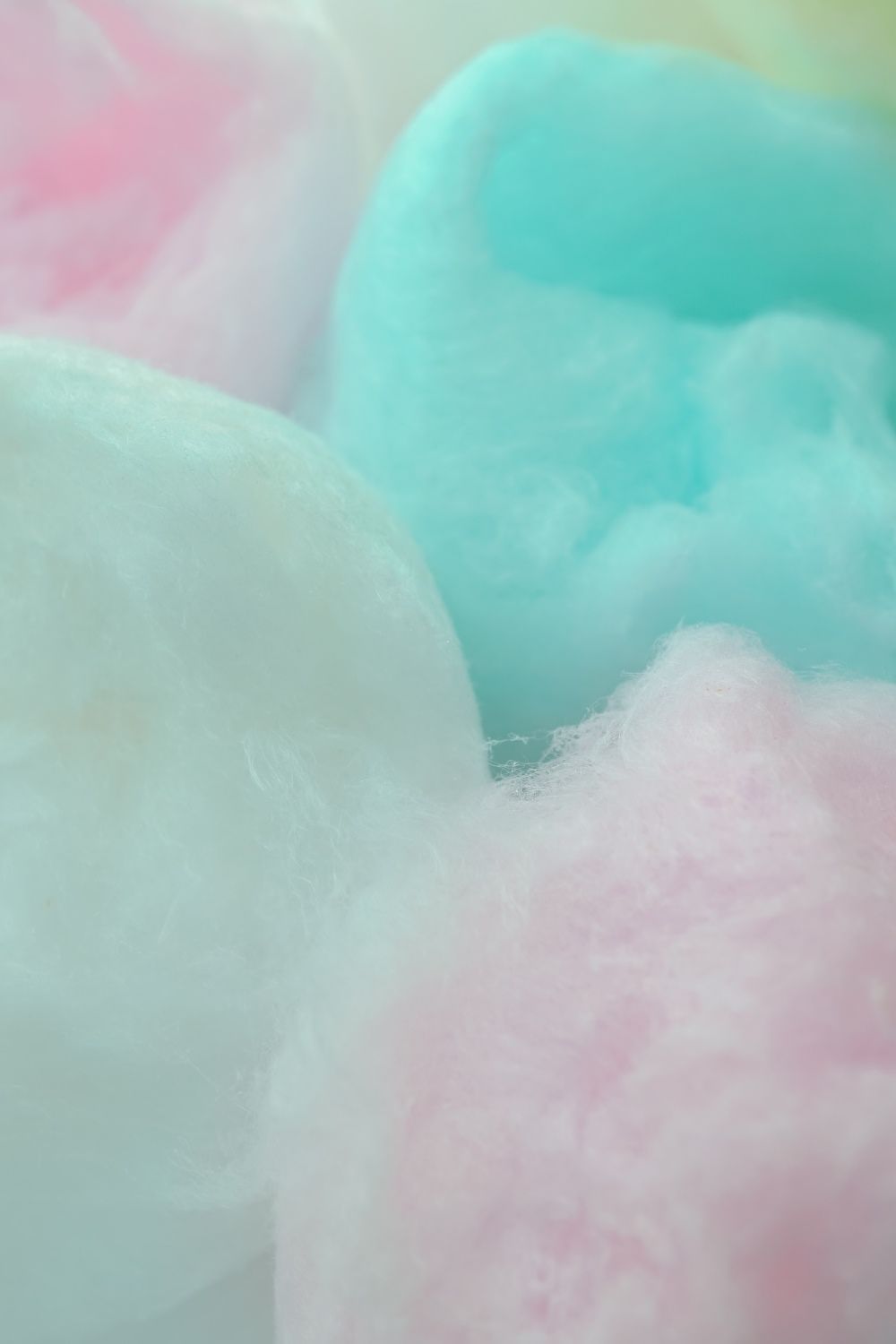 Colourful Cotton Candy in Pink, Blue, and White Close-up — Fun Time Amusements in Gracemere, QLD