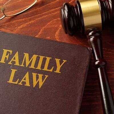 Book with title family law on a table — Law Firm in Columbus, IN