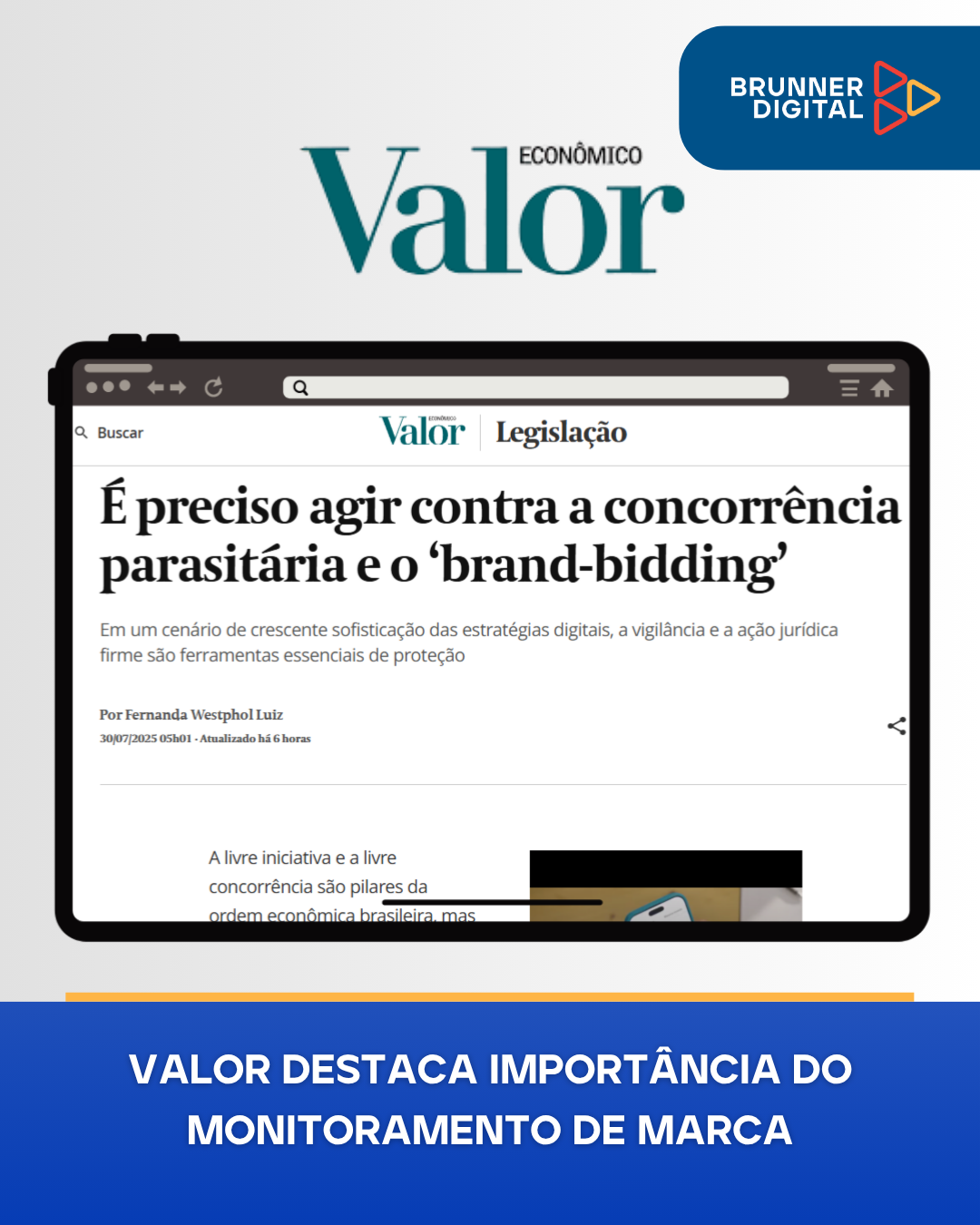Valor destaca importância do monitoramento de marca