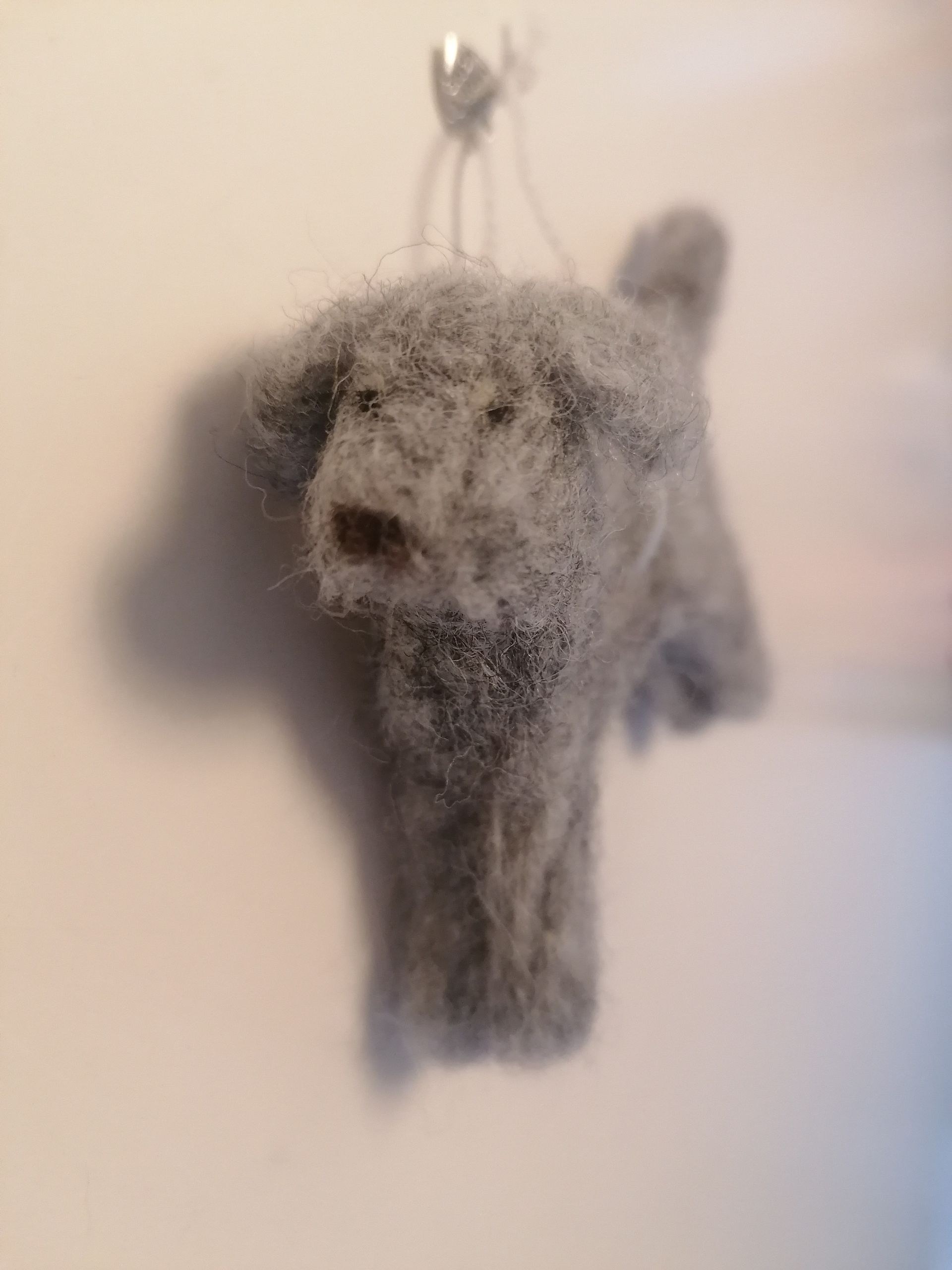 wol, hondenornament, doglover, hond, grijs, ornament, hanger, dogmom, dog, feest, verjaardag, cadeau,