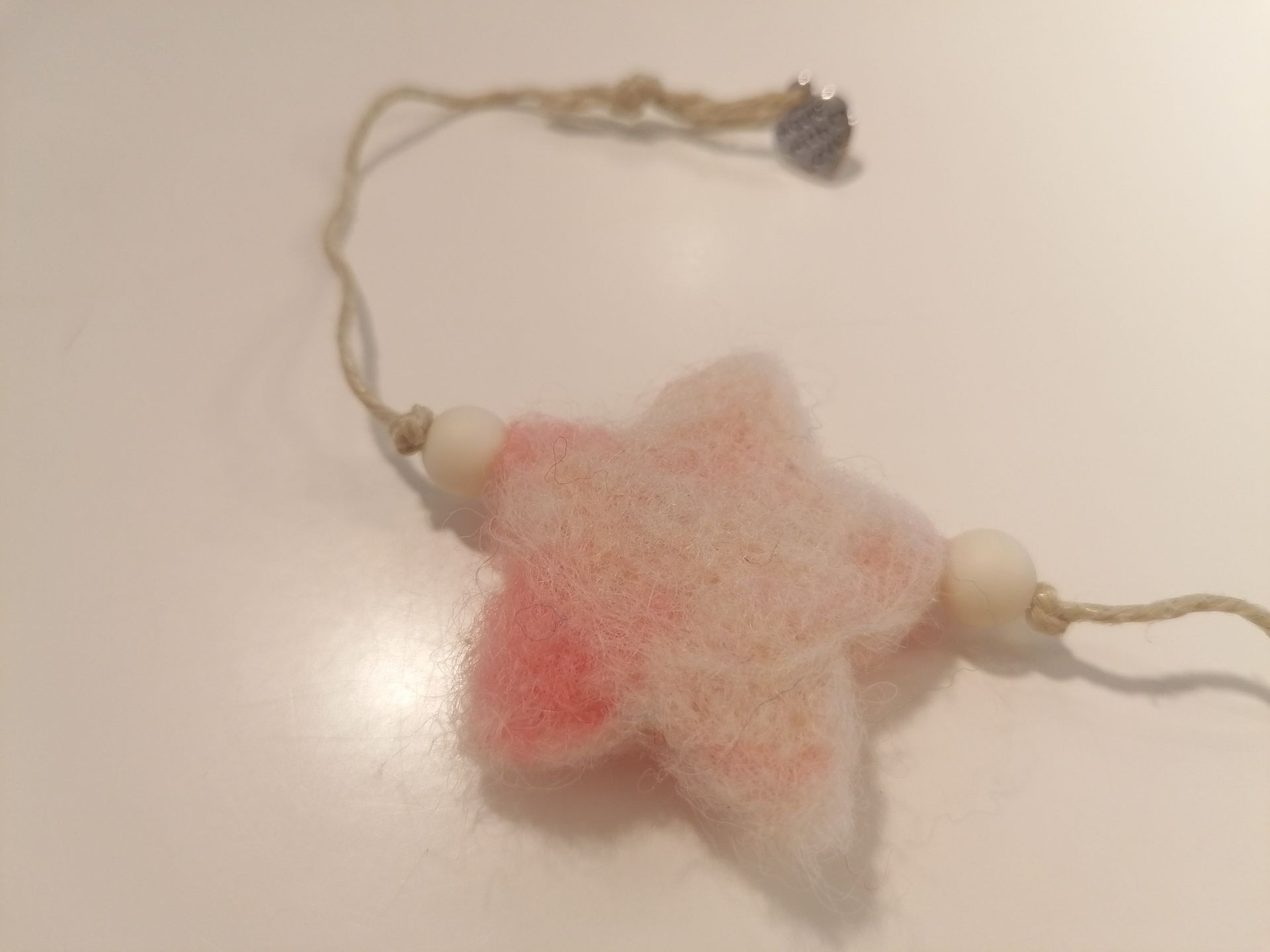 wit, roze, ster, hart, slinger, bloem,