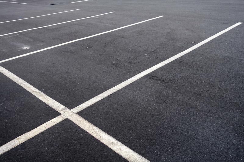 painted parking lot lines