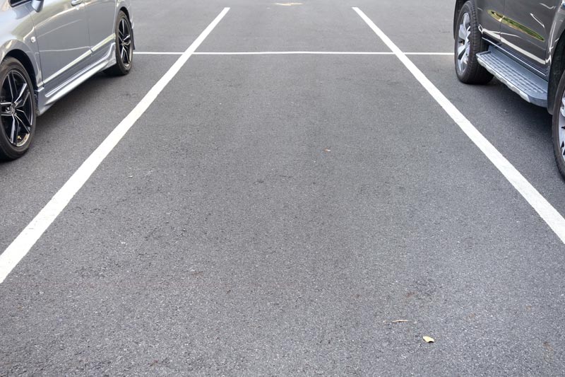 line marked parking stall