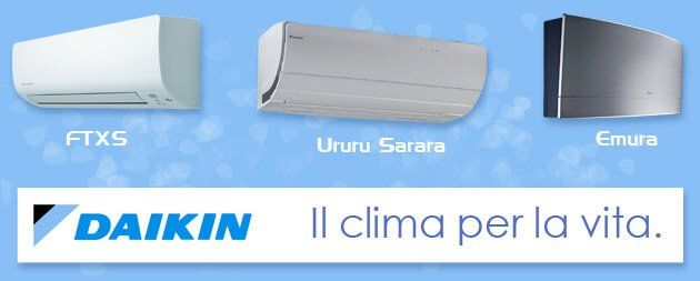 diversi modelli di climatizzatore Daikin