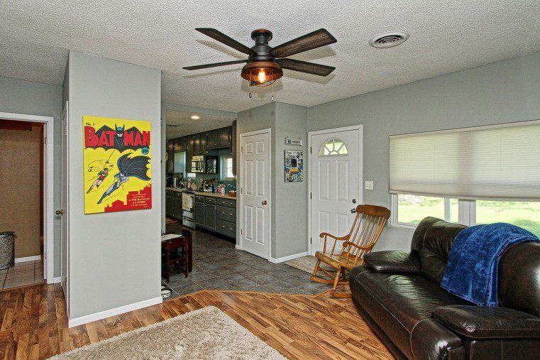 room with ceiling fan