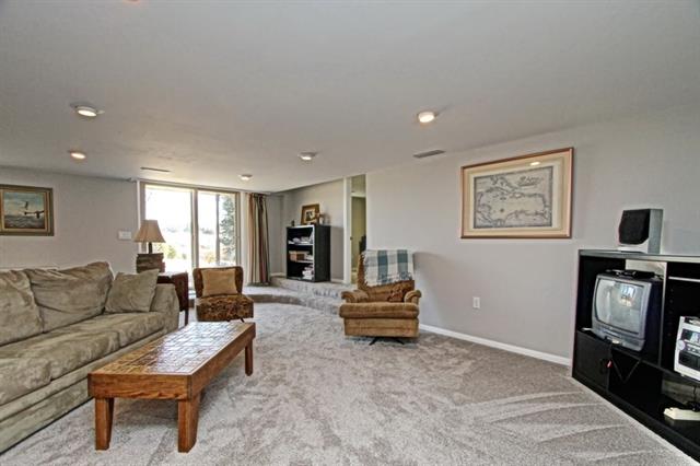 living room with tv