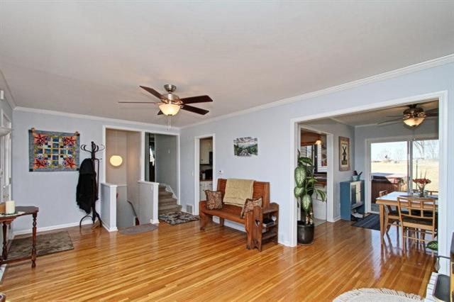 living room with things