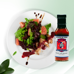 Use Sergeant T's Sweet & Savory Sauce on dishes