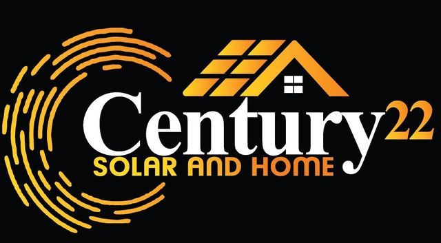 A century 22 solar and home logo on a black background