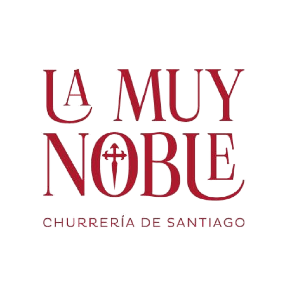 A logo for la muy noble churreria de santiago