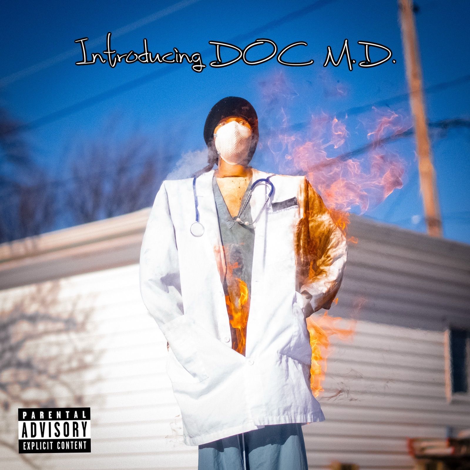 An album cover for introducing doc md shows a doctor wearing a mask