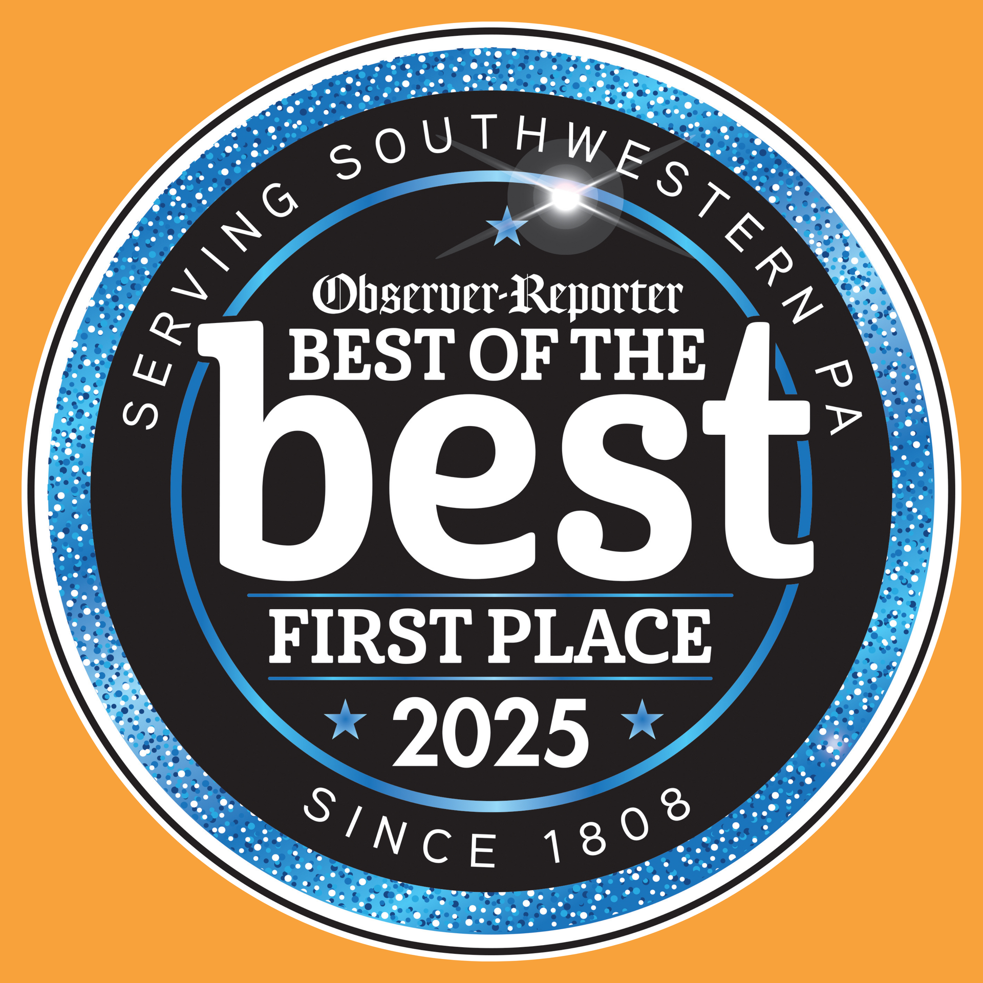 badge for winning first place of observer reporter best of the best 2025