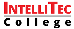 IntelliTec College logo in red text above, and black