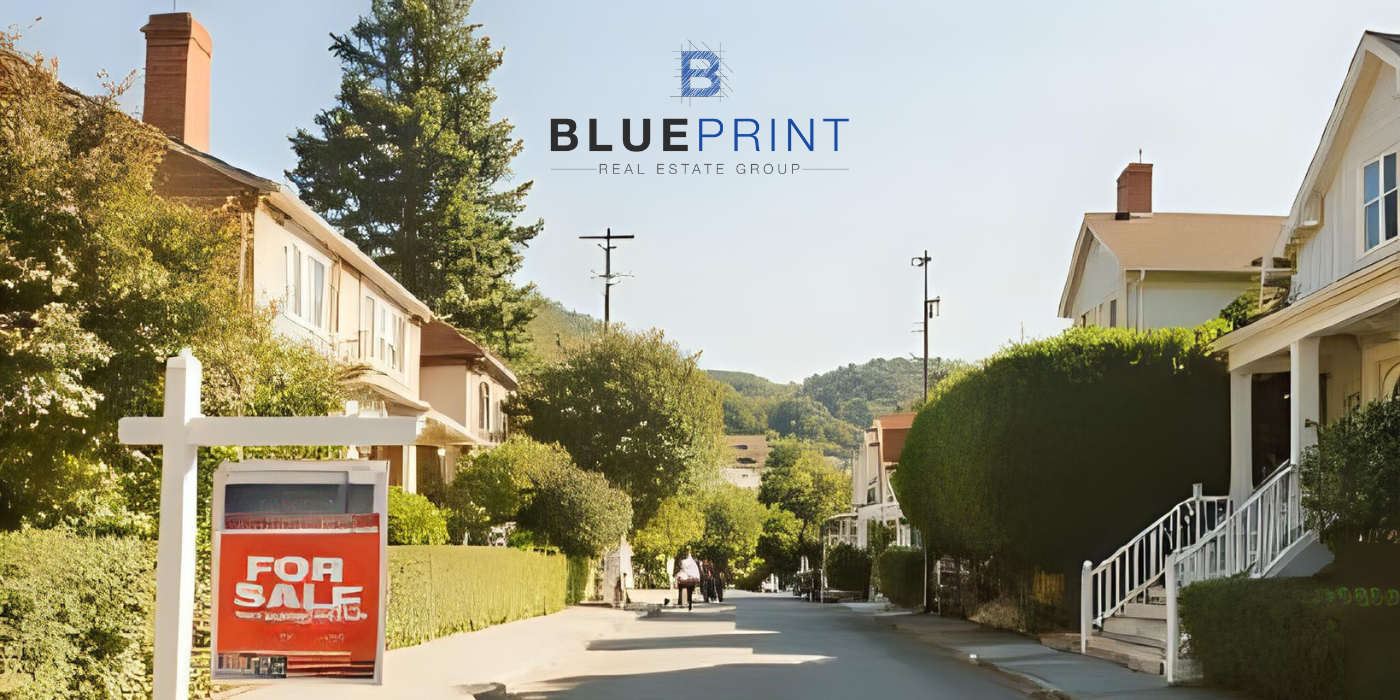 Street lined with houses, 