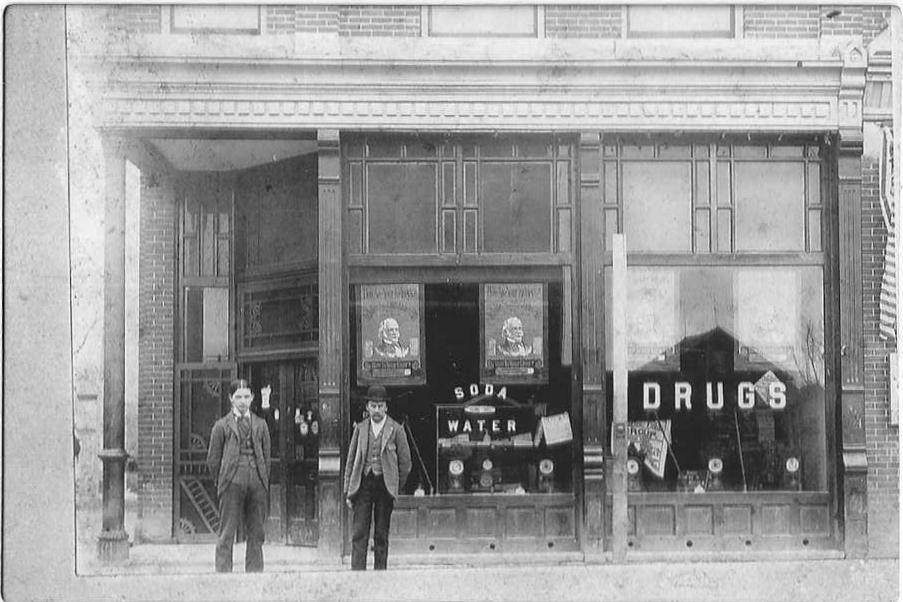Exterior of a pharmacy, 
