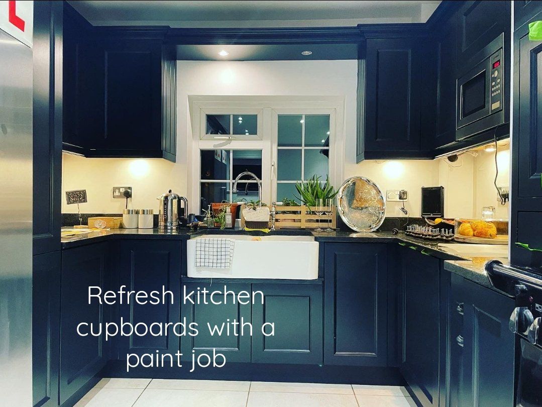 Kitchen cupboards repainted