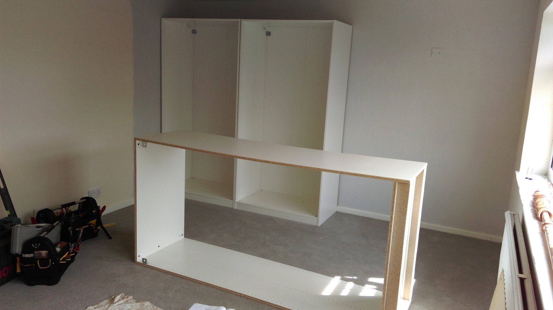 In the middle of flat pack assembly.