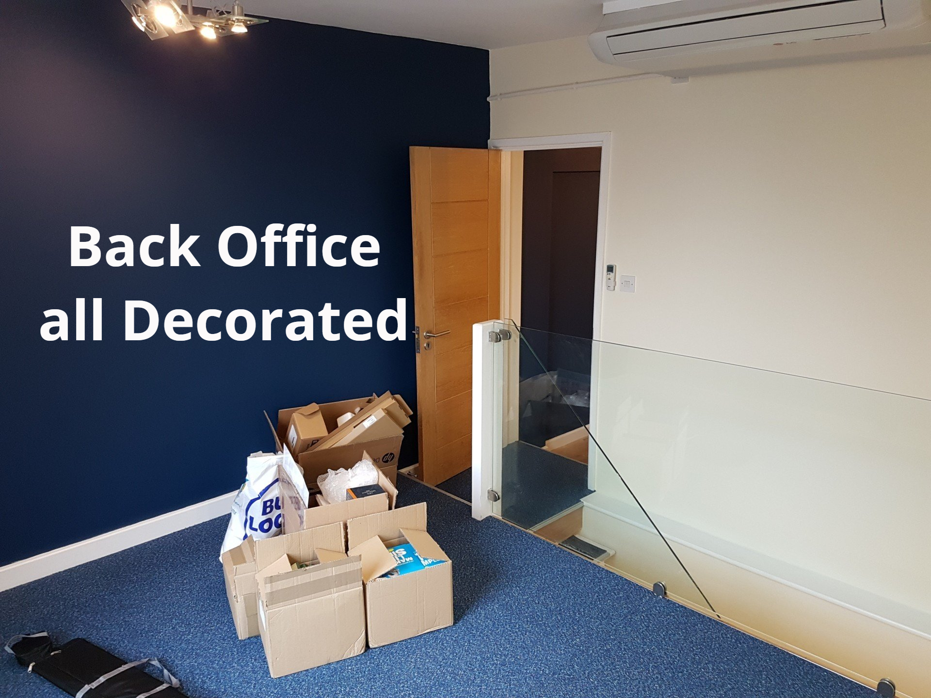 Painting of a back office.