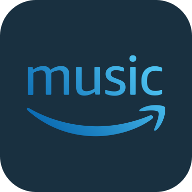 Amazon Music app logo: Blue text