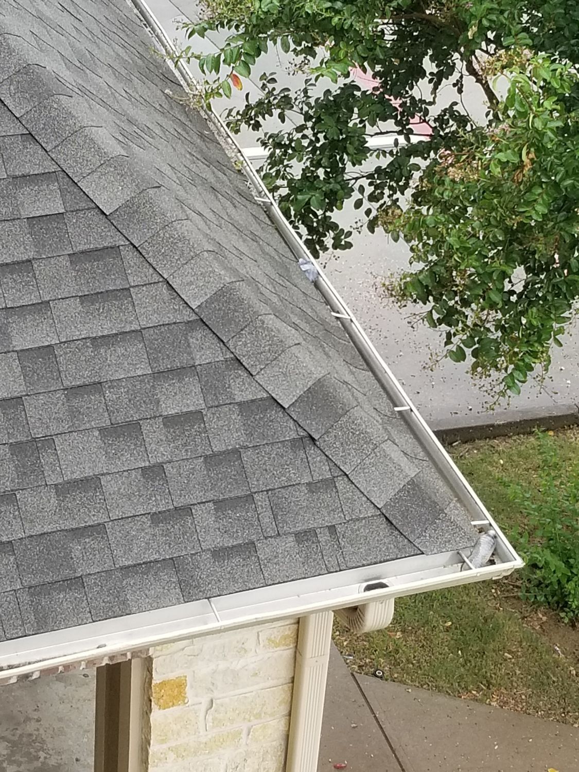 An Aerial View of a Roof with a Gutter — Valrico, FL — R Bennett
