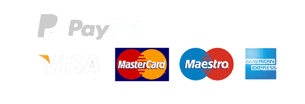 Secure payments logos - paypal, visa, mastercard