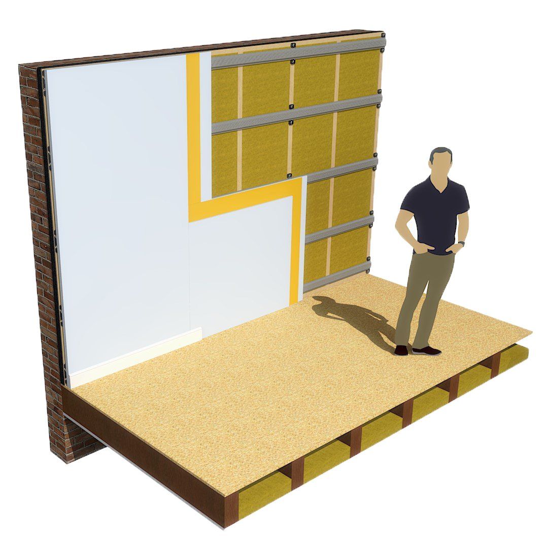 ReductoClip independent wall system by The Soundproofing Store