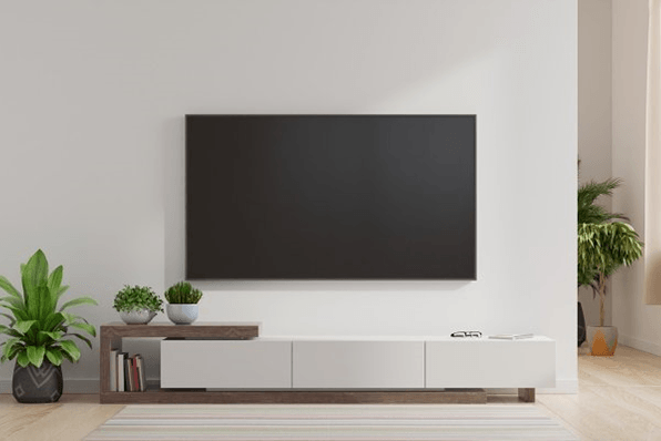 TV mounted onto a soundproofed wall