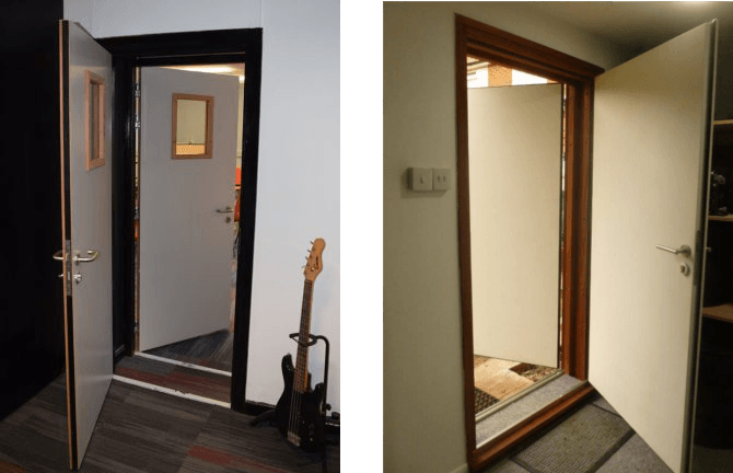 Soundproof doors double door system