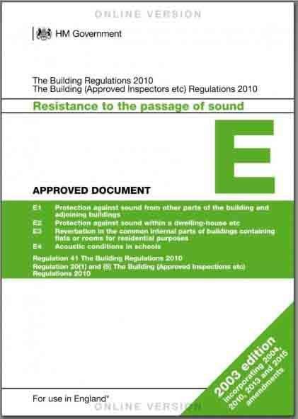 Resistance to the passage of sound Part E building regs