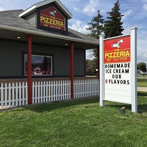 Non Aluminated Pizzeria Sign - Banners in Lima, OH