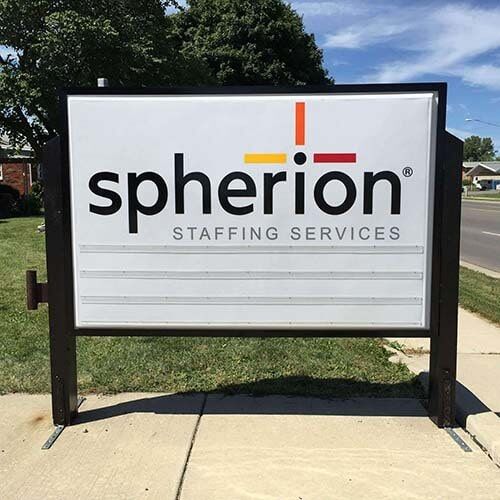 Spherion Lighted Sign - Banners in Lima, OH
