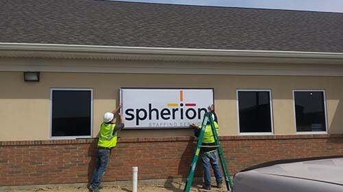 spherion sign and installation