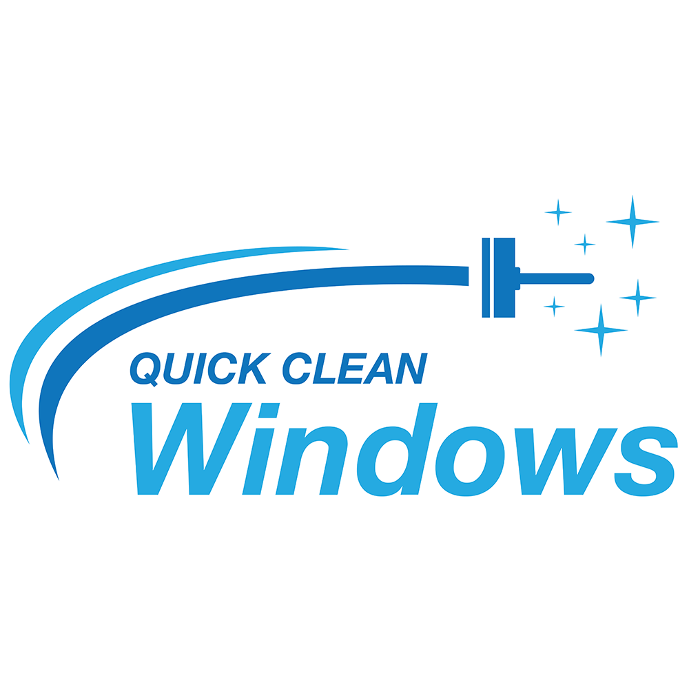 A logo for a company called Quick Clean Windows.