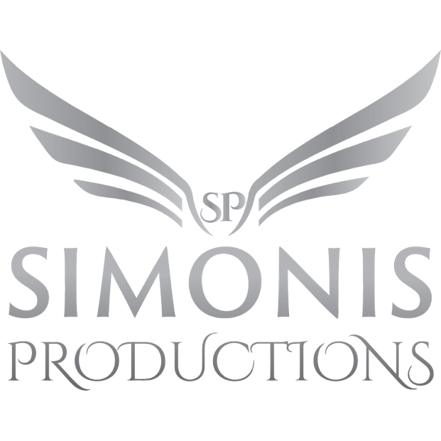 The logo for Simonis Productions has wings on it.