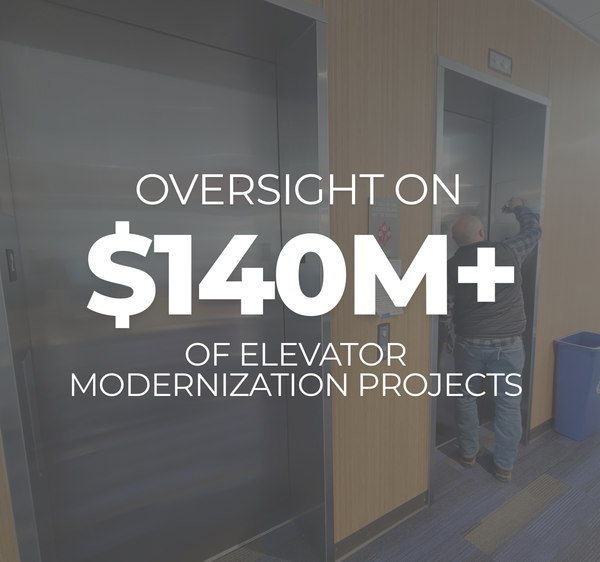 Local elevator consultant opening an elevator door