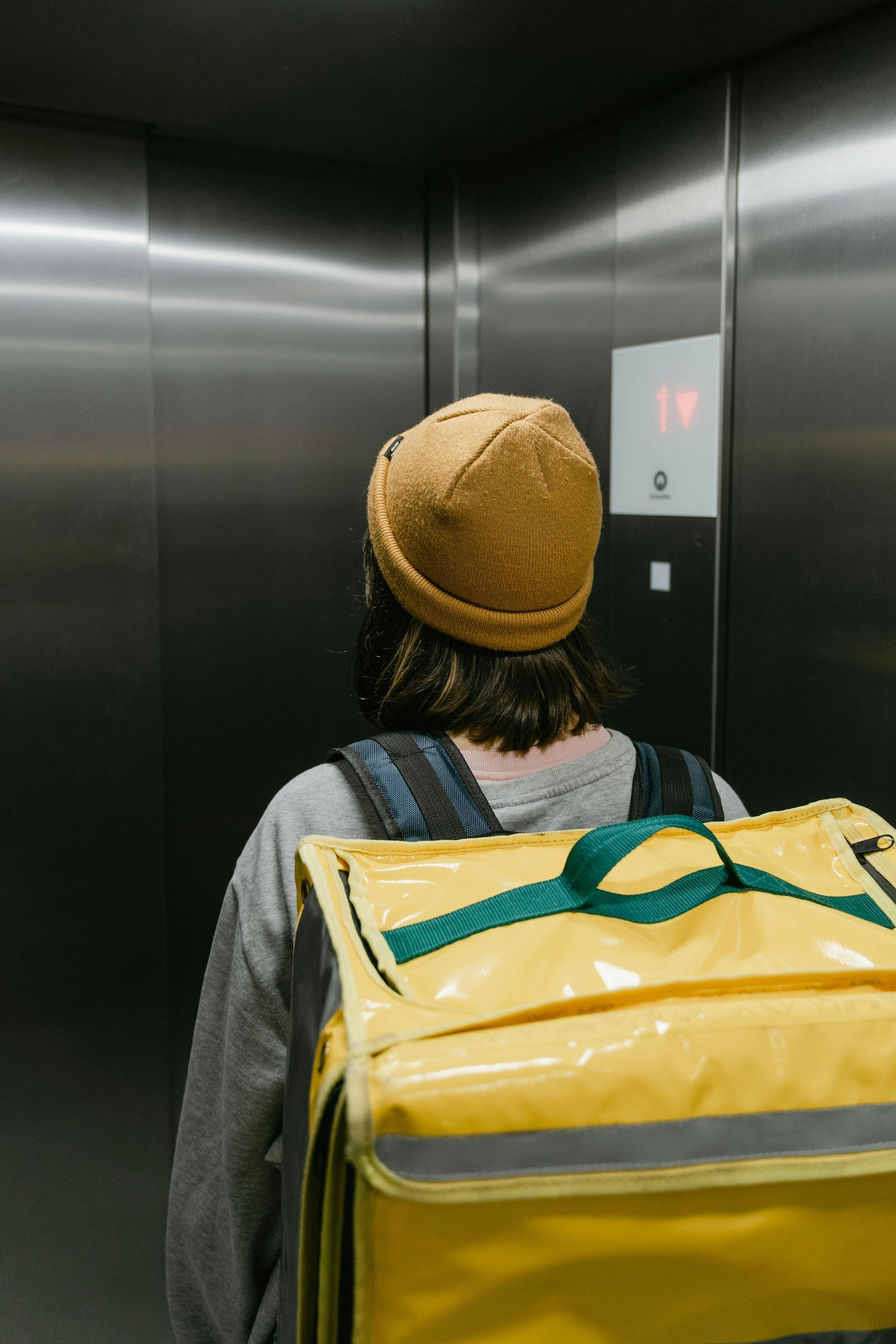 Man in elevator