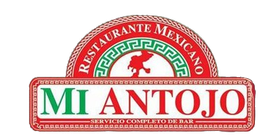 Logo for Mi Antojo Mexican Restaurant. Red, green, and white design featuring text and imagery.